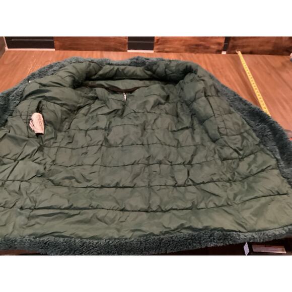 Essentiel Antwerp Alexander Faux Fur Reversible Coat EUR 34 US 2 Green/teal - Picture 10 of 10